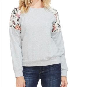 Vince Camuto Tapestry-shoulder Sweatshirt